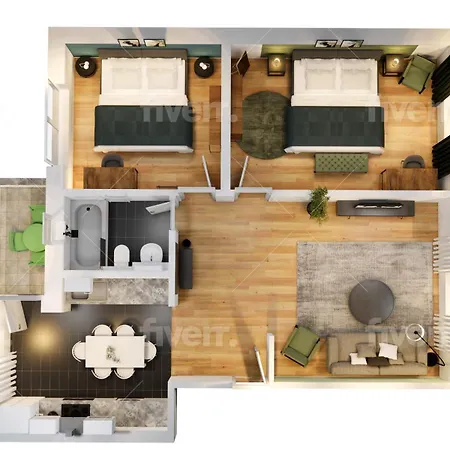 Olive - 2x Kingsize Betten - Sehr Zentral Apartment