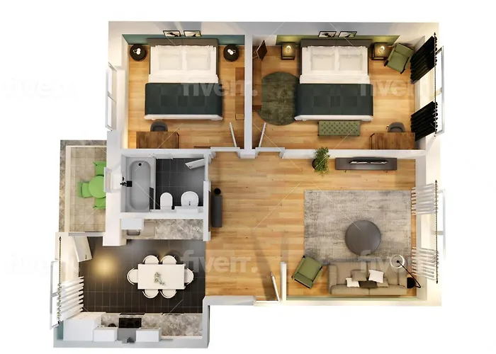 Olive - 2x Kingsize Betten - Sehr Zentral Appartamento